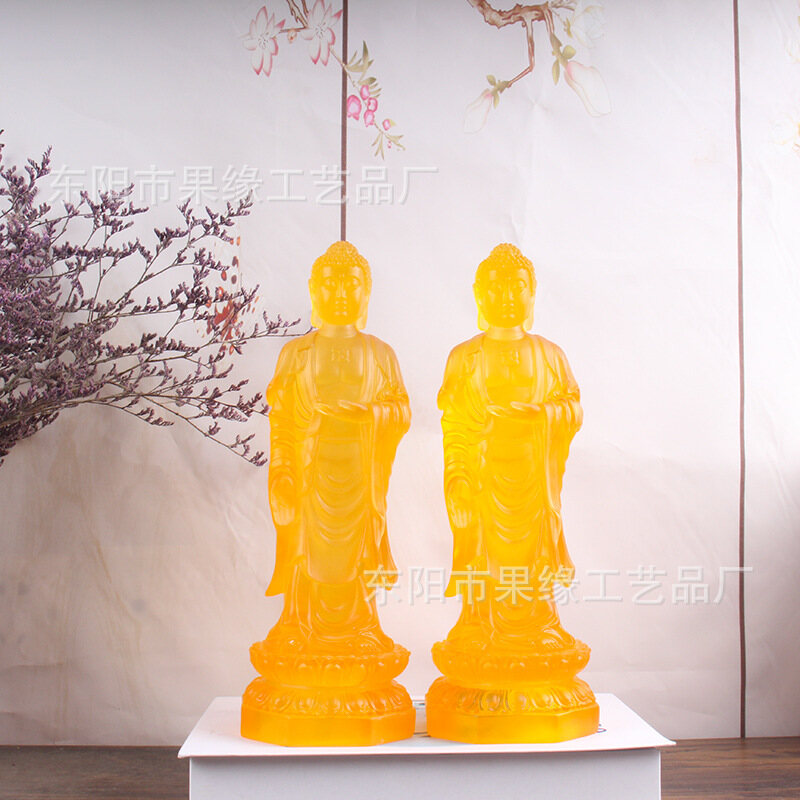 Amitabha Buddha Statue Standing Statue Household Amitabha Buddha Western Three Saints Buddha Statue Sakyamuni