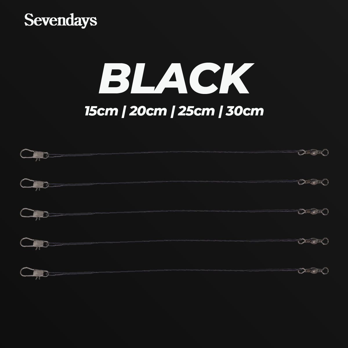 Spro Stainless Wire Leader 1x7 26lbs 11,8kg 15cm 20cm 30cm 72 Stück
