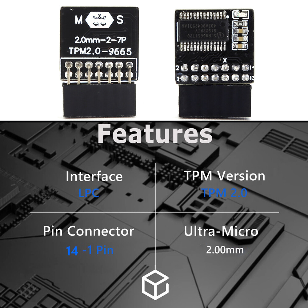 TPM 2.0 Encryption Security Module LPC Interface Cryptography Security Module Encrypted Information Encrypted Protection Module for ASUS/MSI/ASRock