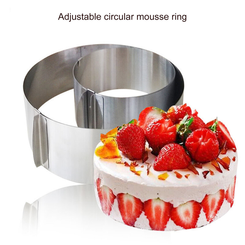 Adjustable Round Cake Ring Mold Retractable Mousse Cake Ring Stainless Steel Circle Baking Ring Cake Tools