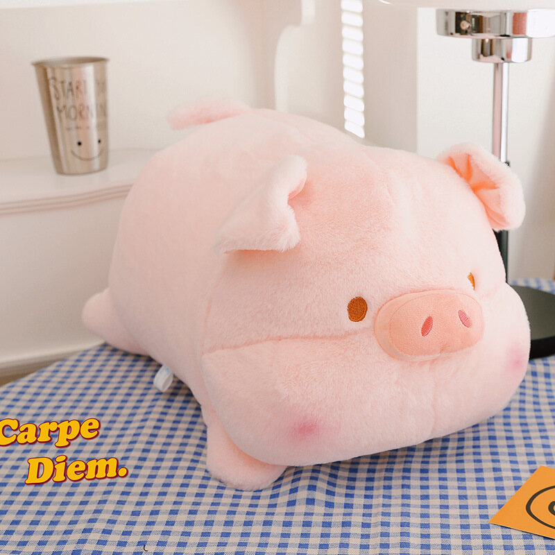 ES Cute pig doll plush toy lying pig doll sESping pillow girl children doll