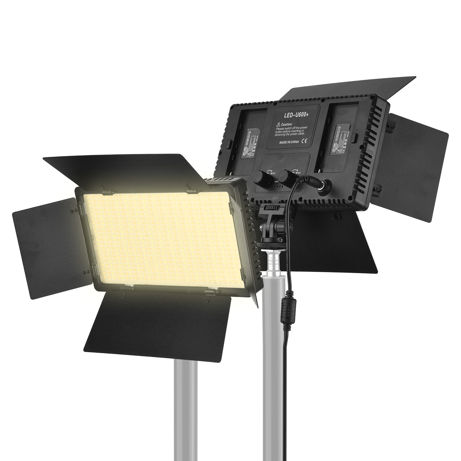 Andoer Đèn Quay Video LED-600 Đèn LED Bảng Đèn Chụp Ảnh Chuyên Nghiệp 600 Hạt Đèn Sáng Điều Chỉnh Được Nhiệt Độ Hai Màu Độ Sáng Điều Chỉnh Được 3200-5600K Với Thanh Chắn Vít 1/4 Inch
