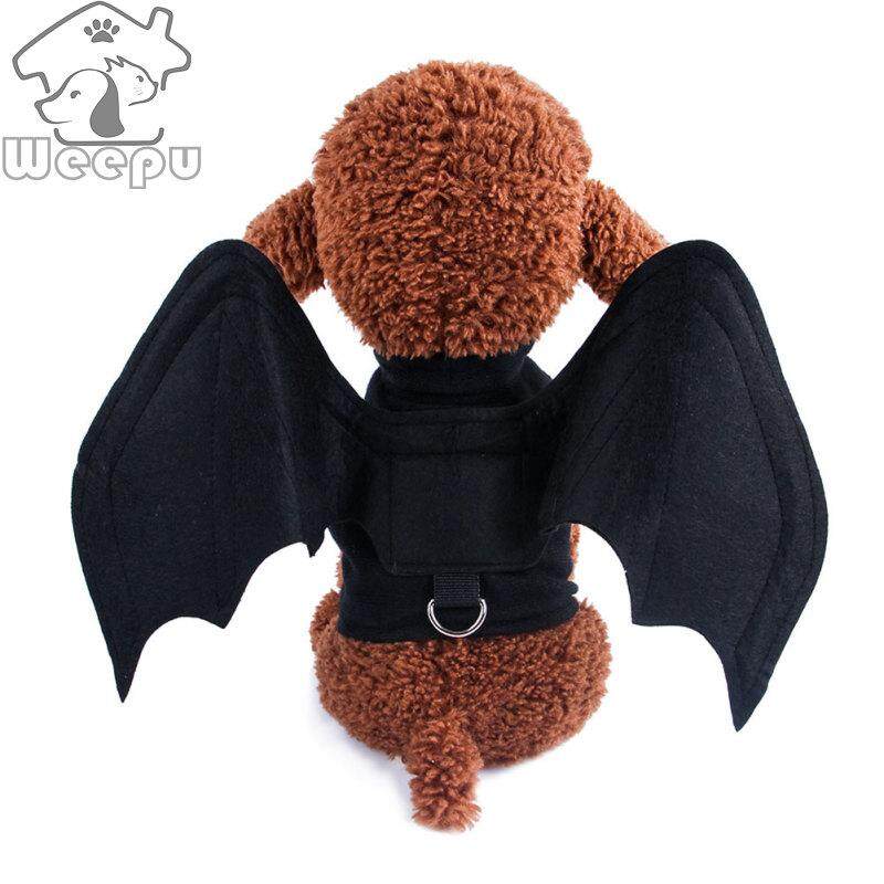 【Ready Stock】Weepu Pet Clothes Dog Clothes Halloween Bat Wings Costume for Pets Cosplay【S/M/L】