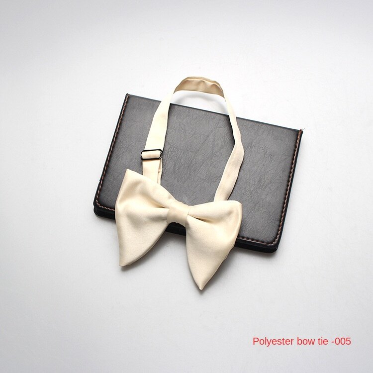 Internet Hot Men's and Women's Bow Tie Butterfly Bow Tie Polyester Solid Color Bow Tie