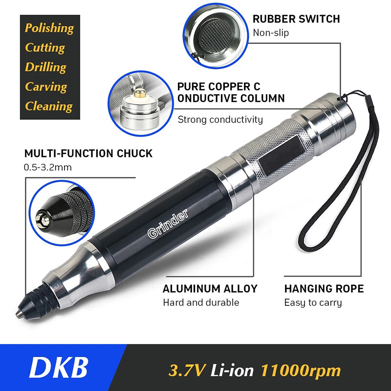 [Hàng Có Sẵn] KIPRUN Máy Khoan Không Dây Mini Dụng Cụ Điện, Bút Khắc 3.6V Dụng Cụ Mũi Khoan Không Dây Máy Khoan Điện Mini Dụng Cụ Điện Bút Khắc Điện, Bộ Phụ Kiện Dụng Cụ Xoay, Sạc USB