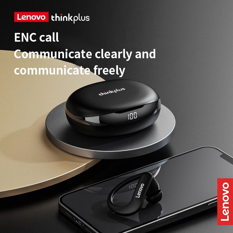 Lenovo T50 TWS Tai nghe bluetooth 5.3 Tai nghe không dây thể thao không thấm nước âm thanh nổi HIFI Giảm tiếng ồn Tai nghe nhét tai earbuds có micrô