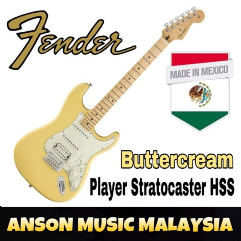 Fender Player Stratocaster HSS Electric Guitar, Maple Fingerboard, Buttercream Malaysia