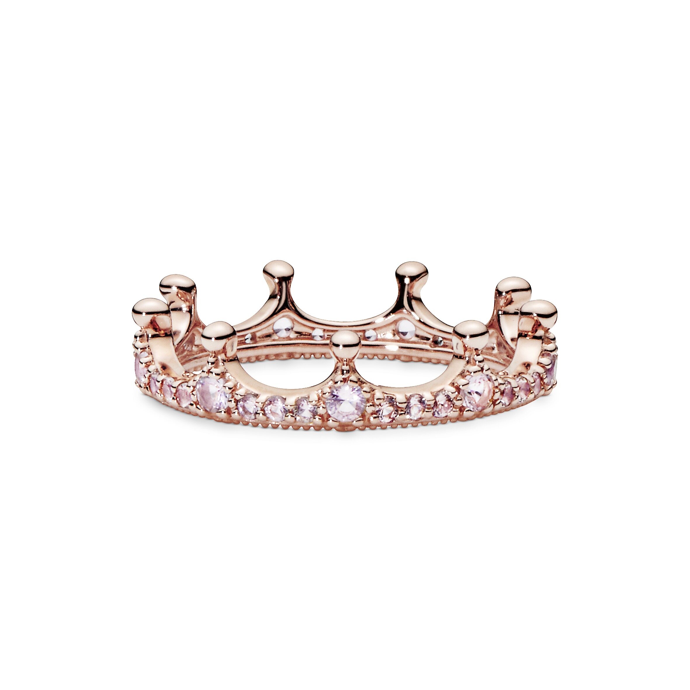 2021 Original Pandoras Pink Sparkling Crown Ring