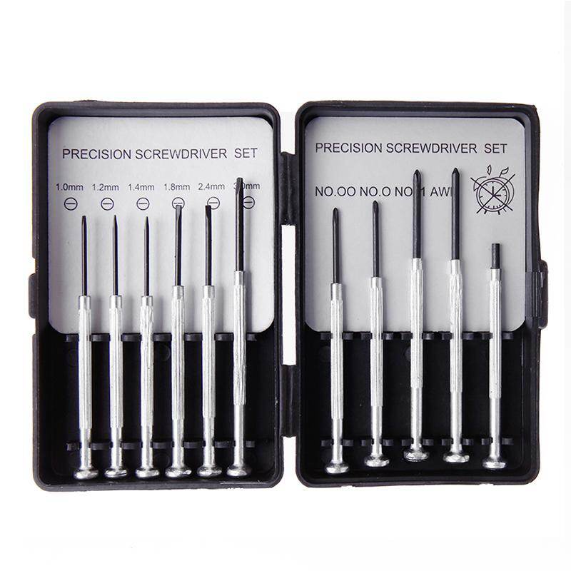 11PCS Precision Screwdriver Set Mini Bijoutiers Montres Lunettes Réparations Kit