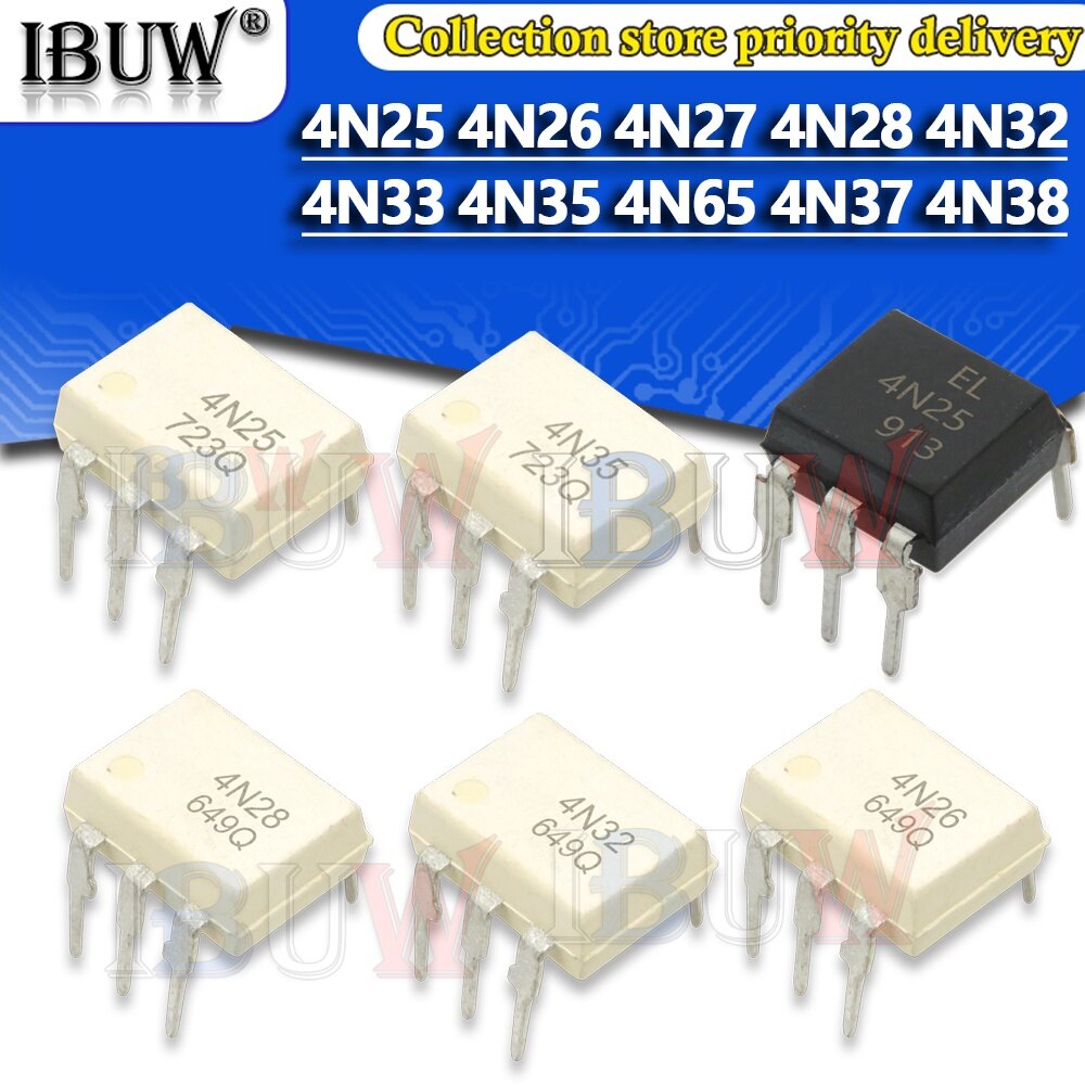 10pcs 4n38 4n37 4n36 4n35 4n33 4n32 4n27 4n28 4n25 4n26 dip-6 ic optocoupler el4n25 el4n35 芯片