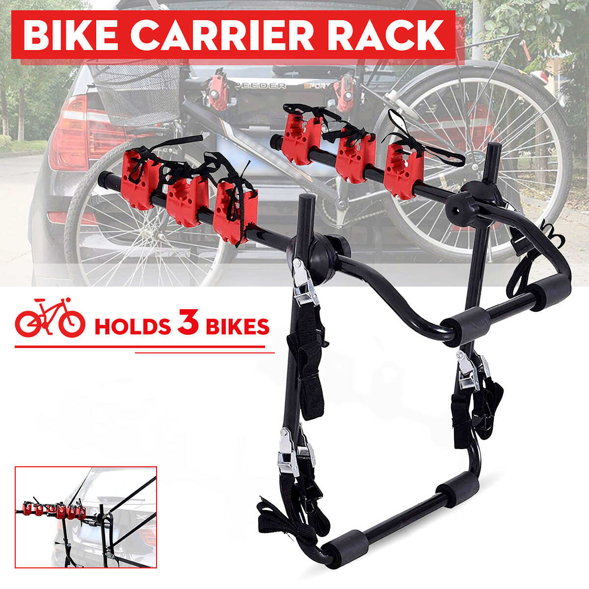 3 bike trunk mount carrier