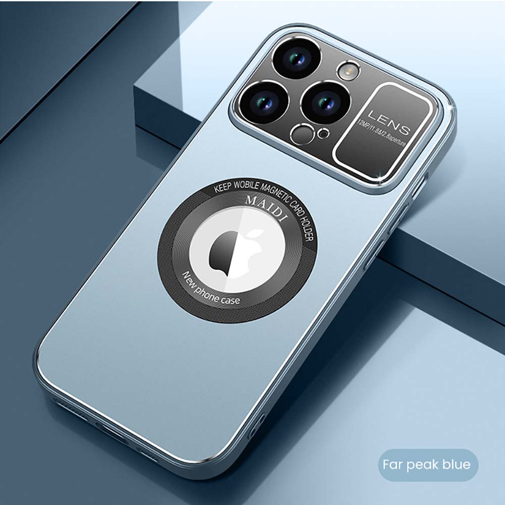 Camera lens protection phone case for iphone 14 13 12 pro max 11 14pro max shockproof matte wireless charge logo hole back cover
