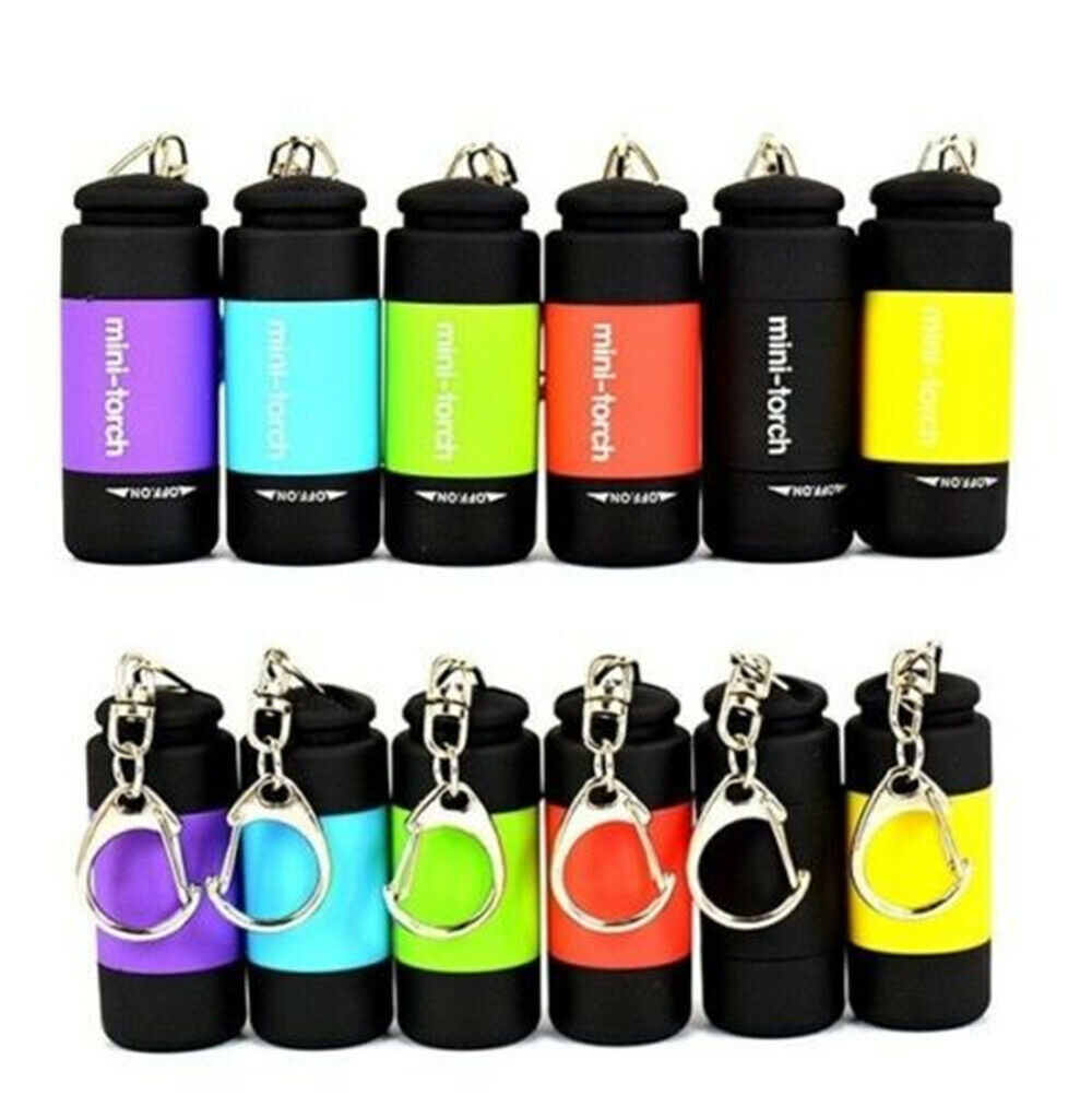 【TaroBall】Portable Đèn Pin LED Mini Chói Đèn Pin Chống Nước Treo Túi Siêu Nhỏ Đèn Pin Điện Cắm Trại Đi Bộ Đường Dài Siêu Sáng Sạc USB