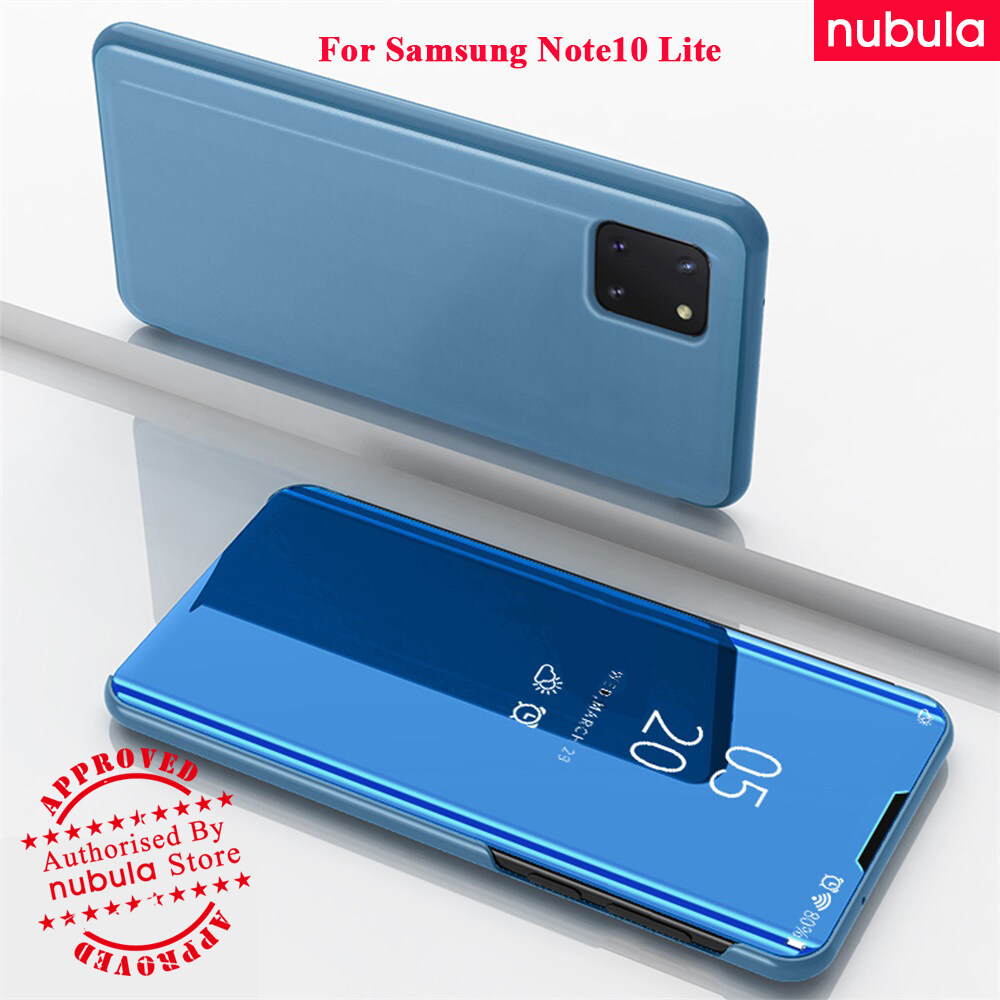 NUBULA สำหรับ Samsung Galaxy Note 10 Lite SM-N770 (6.7) นิ้วเคสพลิก Luxury Mirror Clamshell กรณี Hard Flip Clear View เคสแบบพับปิดได้สำหรับ Samsung Galaxy Note 10 Lite สี สีฟ้า สี สีฟ้ารูปแบบรุ่นที่ีรองรับ Galaxy Note10 Lite
