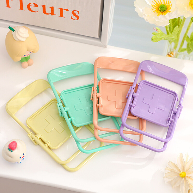 Giá Đỡ Điện Thoại Di Động Hình Ghế Mini Giá Đỡ Gấp Gọn Tiện Lợi Thông Dụng Có Thể Gập Lại Màu Kẹo Ngọt Trang Trí Để Bàn Cho Điện Thoại Di Động