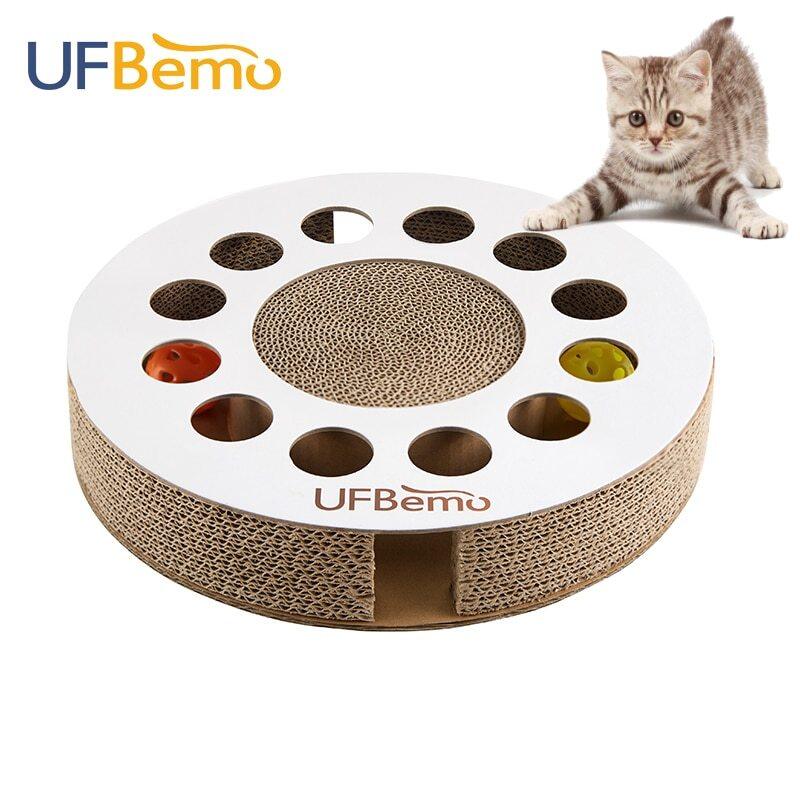 UFBemo Đồ Chơi Cho Mèo Cây Cào Đồ Chơi Cho Mèo Con Với Bóng Pet Mèo Giường Cào Sản Phẩm Cho Thú Cưng Tấm Vuốt Tròn Đồ Chơi Huấn Luyện Bằng Bìa Cứng