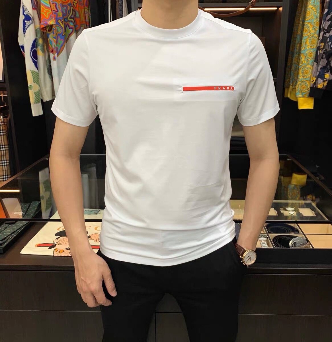 mens prada tshirt