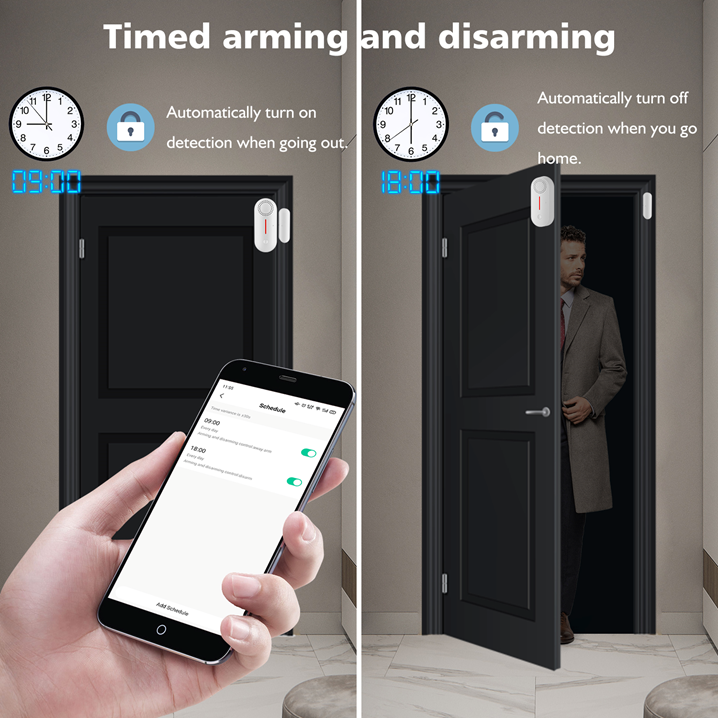Smart Door Window Sensor Home Security Works with Tuya Smartlife Wifi / Zigbee