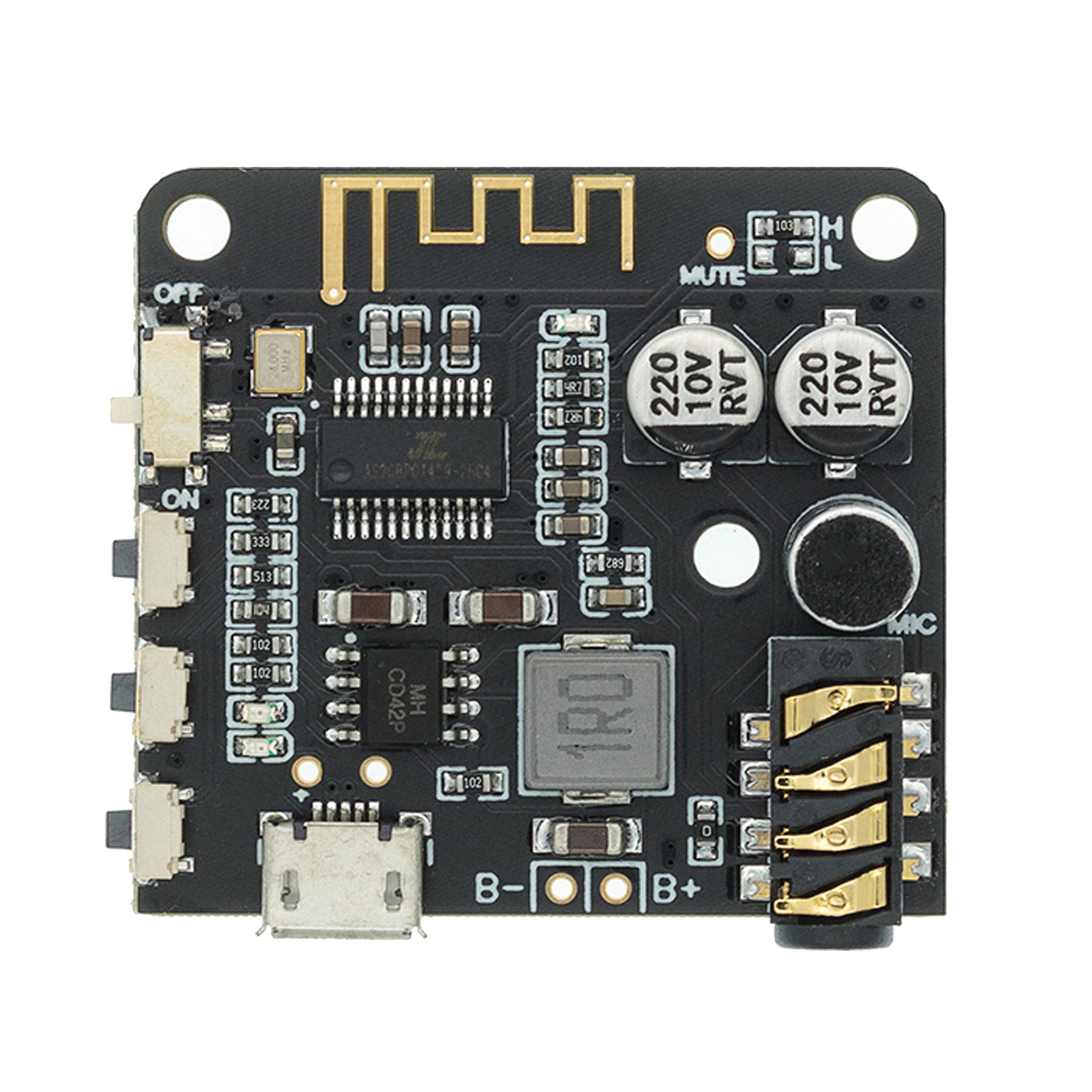 Mini Bluetooth 5.0 Decoder Board Audio Receiver BT5.0 PRO MP3 Lossless Player Wireless Stereo Music Amplifier Module With Case