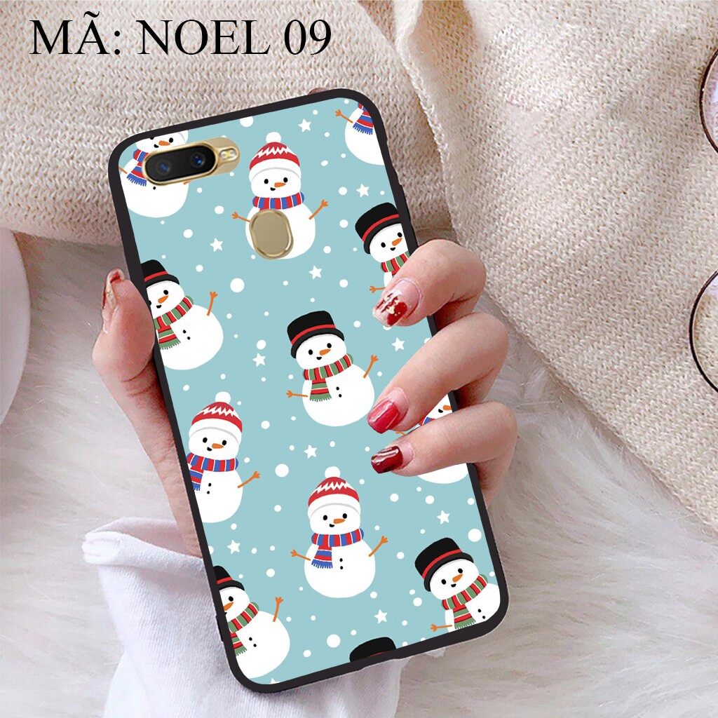 Ốp lưng oppo a7 viền dẻo tpu bst giáng sinh vui vẻ