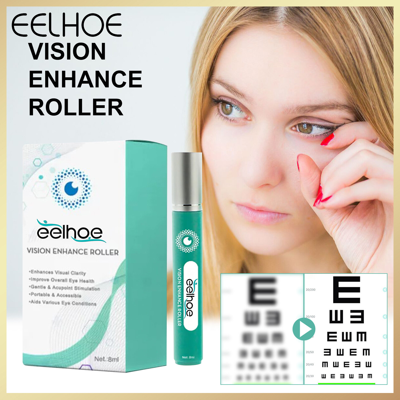 Eelhoe Vision Enhance Roller AntiFatigue Improve Eyesight And Relief