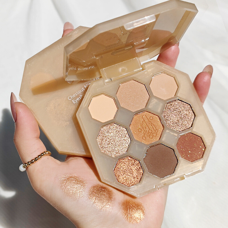 【BeautyMalls】 Bảng Phấn Mắt 9 Màu Phấn Mắt Lì Tông Màu Đất