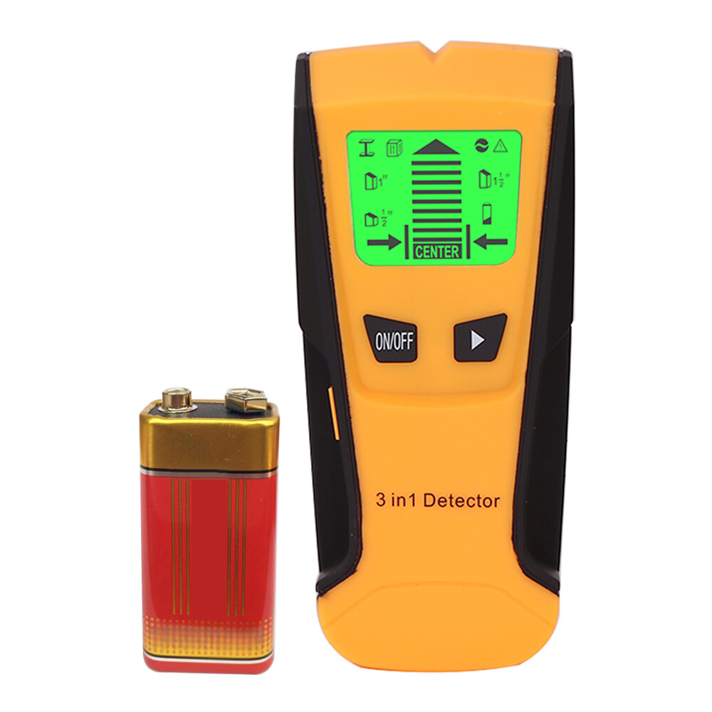 5 in1 Stud Finder Wall Detector - Electronic Stud Sensor Wall Scanner Center Finding - with Battery LCD Display for Wood Metal Studs AC Wire Detection