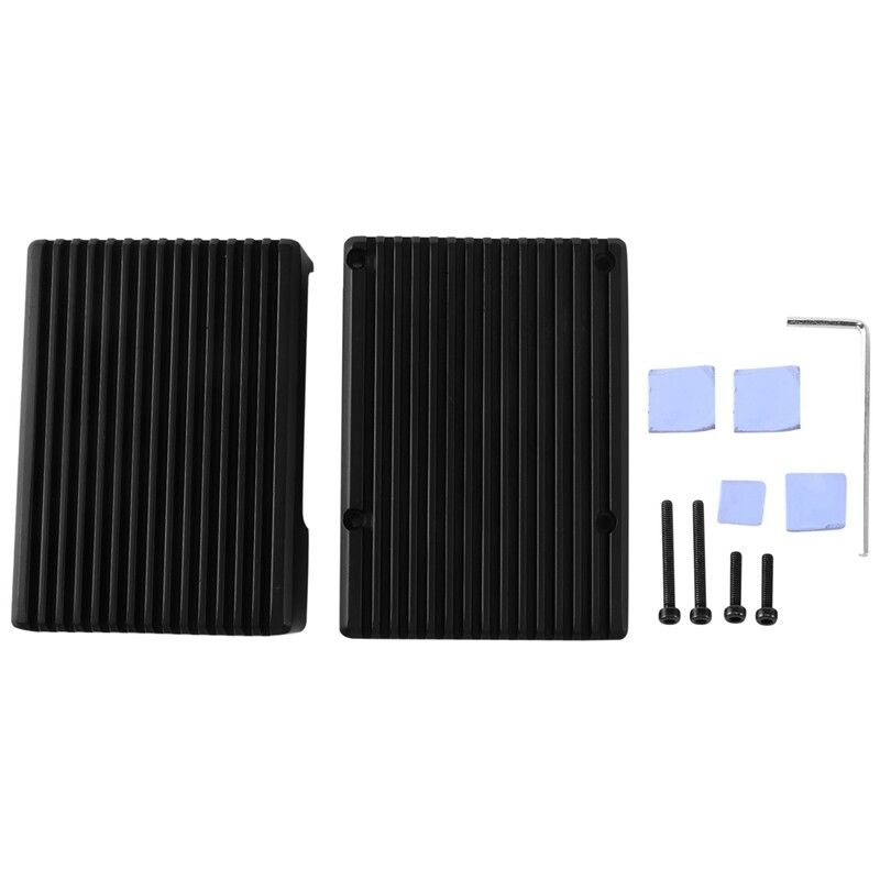 For Raspberry Pi 3 Model B Aluminum Alloy Case Cooling Shell Metal Enclosure Heat Dissipation, for Raspberry Pi 3B/3B+