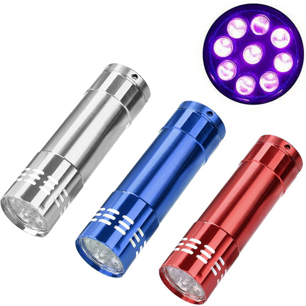 Mini Nhôm Đa Năng Tím 9 Đèn LED Gồm Đèn