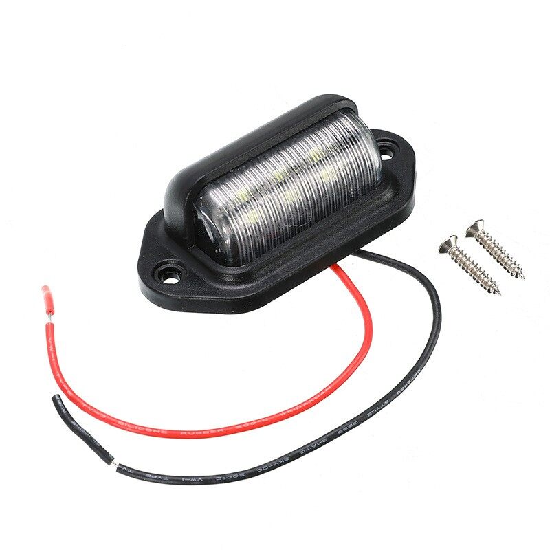 12V/24V Car License Plate Lamp LED Number License Plate Light for Motorcycle Car RV Truck Trailer Exterior Lamps
