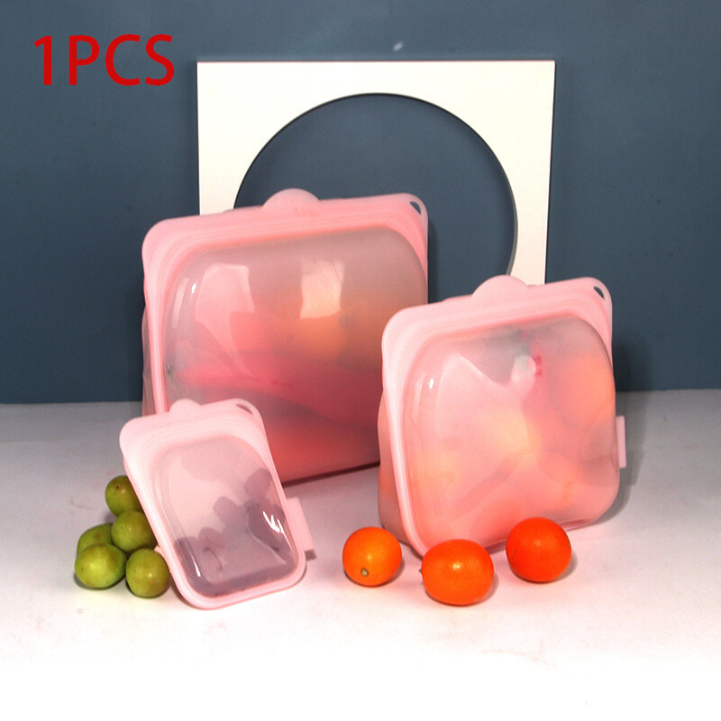 Reusable Silicone Storage Bags Leak Proof Freezer Bags Kitchen Storage Bags Food Storage