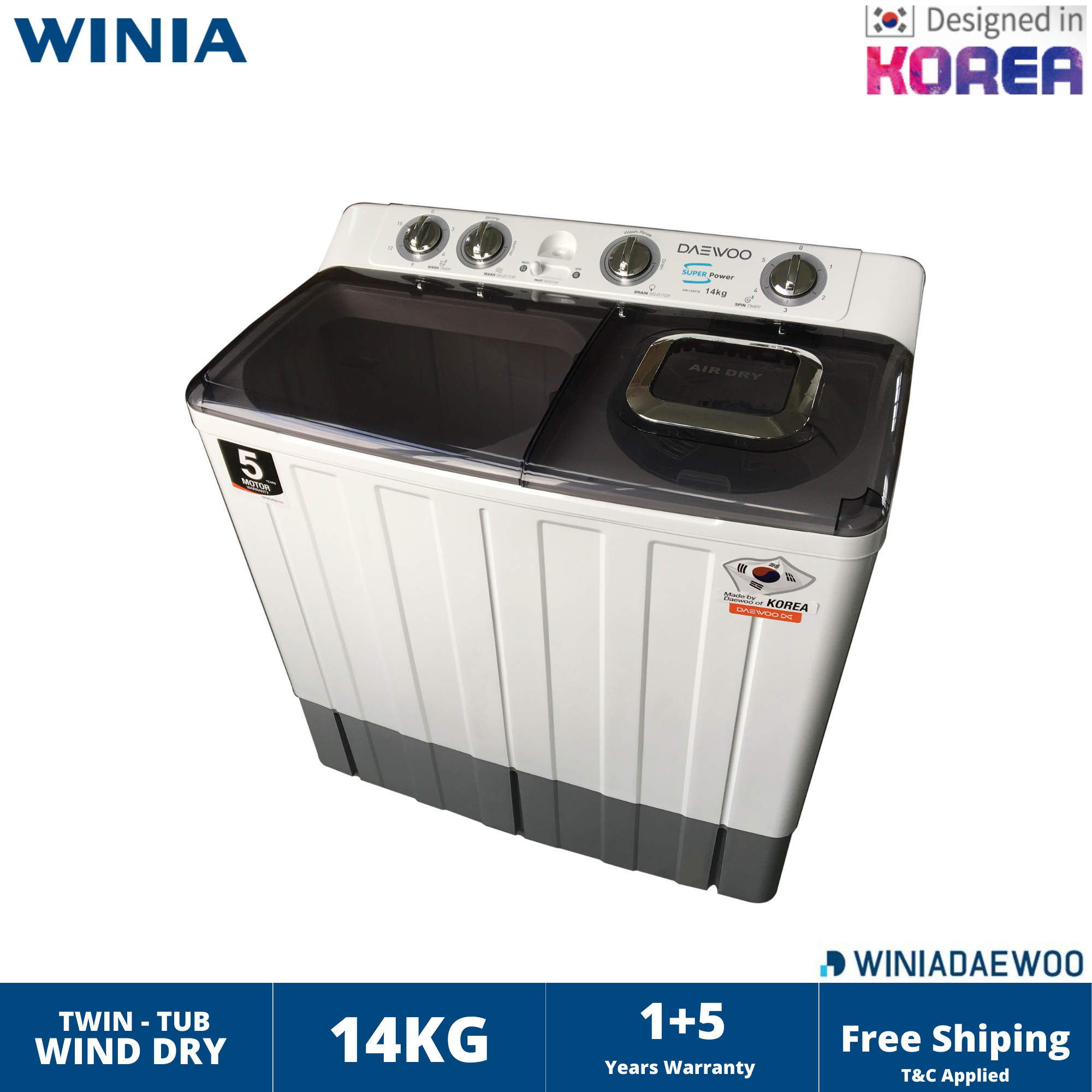 daewoo washing machine 14kg