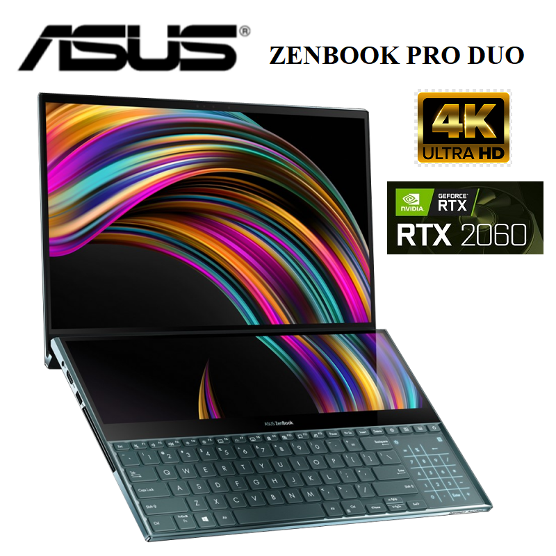 Asus Zenbook Pro Duo UX581G-VH2033T 15.6 4K UHD Touch Laptop Celestial Blue (I7-9750H, 32GB, 1TB SSD, RTX2060 6GB, W10) Malaysia