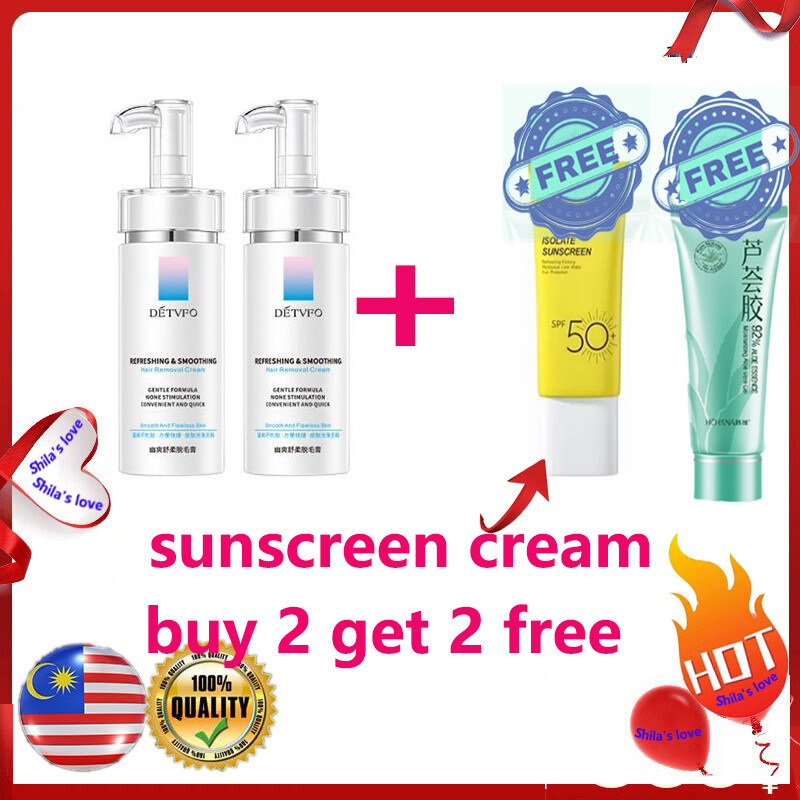 【Local Delivery】DETVFO Hair Removal Cream for Men and Women Underarm Hair Removal for Body