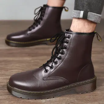 warm leather boots mens