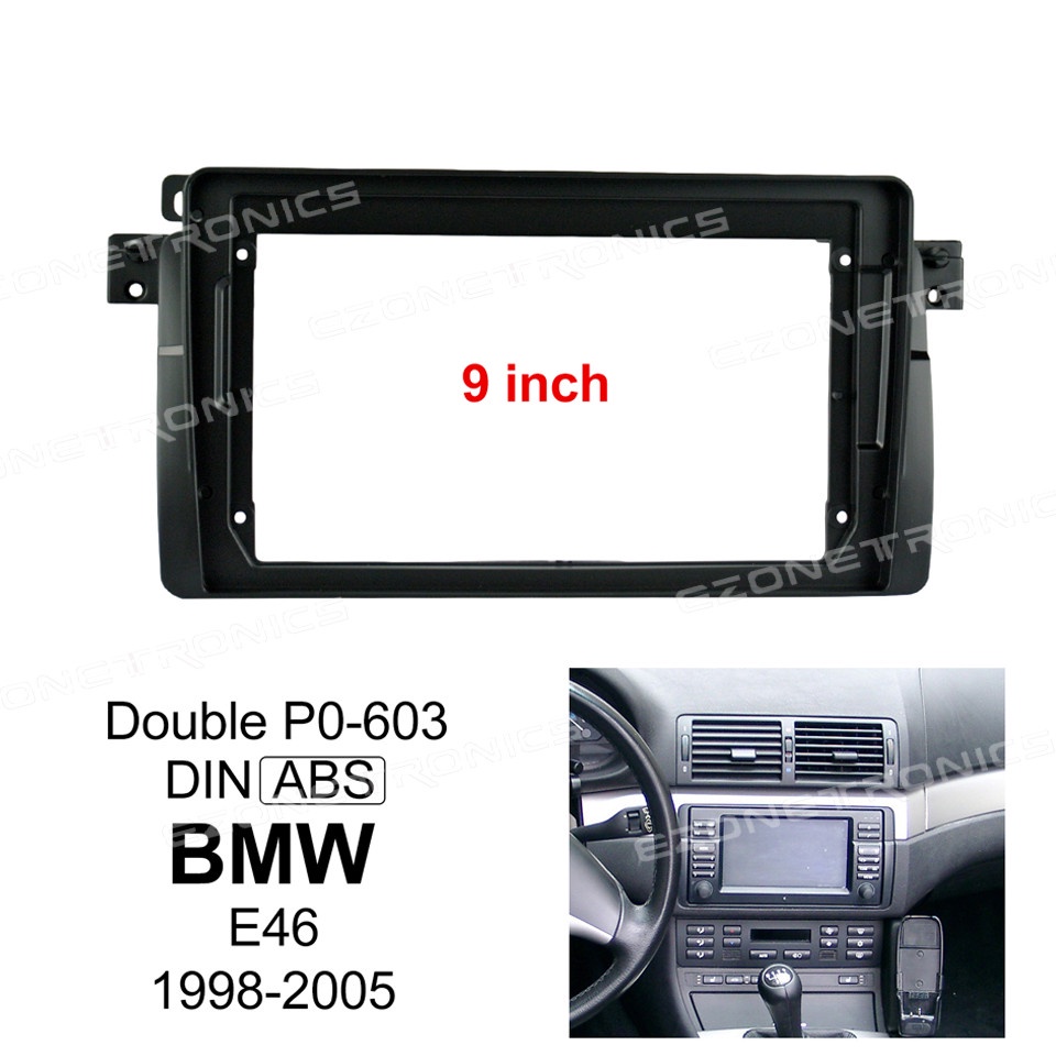 Bochang car radio fascia for 1998-2005 bmw 3 9 inch frame android 2din mp5 player stereo panel cover