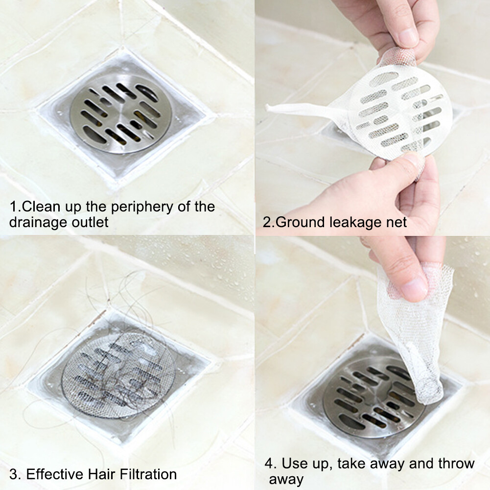 100Pcs Sink Strainer Garbage Filter Bag Net Mesh Kitchen Anti Clogging PouchLtp 100Pcs Anti-Blocking Net Filter Net Disposable Sink Pool Filter Net Residue Water Bag
