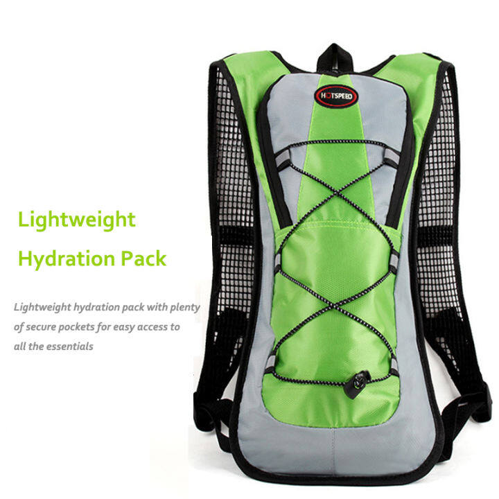 hiking backpack with water pouch