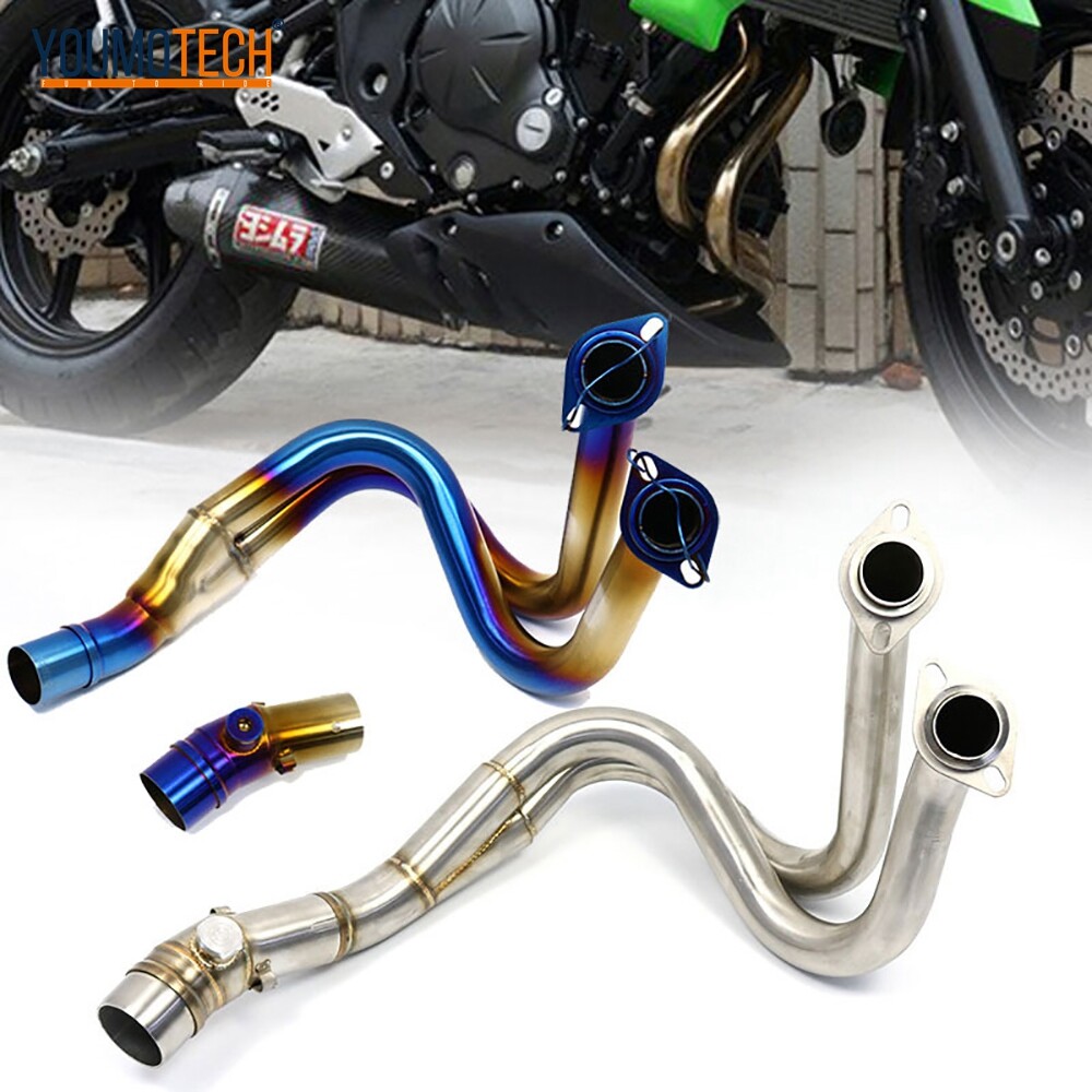 For Kawasaki Ninja650/Z650/Versys 650 2015-2022 ER-6F/ER-6N 2012-2016  Z650RS 2022-2023 Motorcycle Full Exhaust System Middle Pipe Modified Front  Link pipe Elbow Connect Neck LINK PIPE Stainless Steel NINJA 650 Z 650 ER6N  ER6F