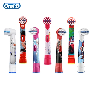 Oral B Toothbrush Heads Replacement Children Cartoon Soft Bristles Round Electric Tooth Brush Heads Oral Care for Kids 2Pcs4Pcs