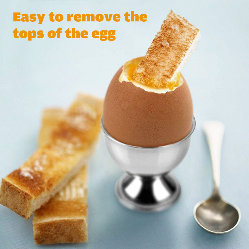 Aihogard Stainless Steel Soft Boiled Egg Cups Egg Holder Tabletop Cup Stand Kitchen Breakfast Cooking Tool