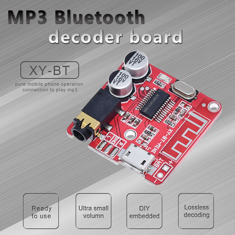 MP3 Lossless Car Speaker Audio Bluetooth Decoder Board Amplifier Board Modified Bluetooth 4.1 Circuit Stereo Receiver Module 5V