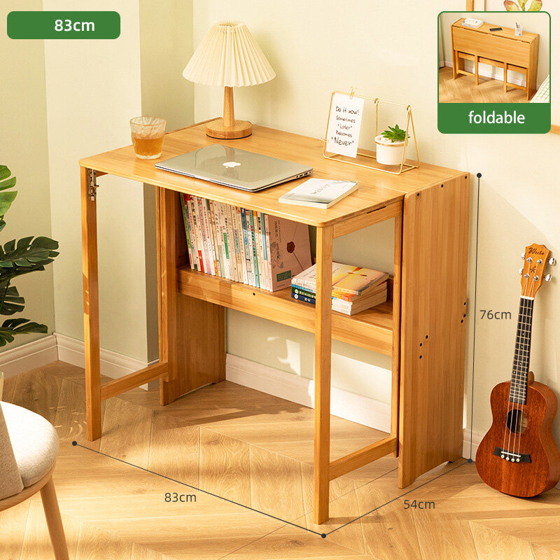 Folding desk computer desk desk student home small desktop solid wood bedroom bedside writing workbench