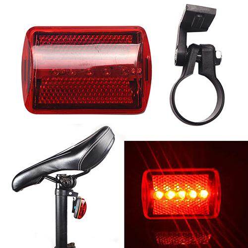Ghxdryuru 5 LED 7 Modes Cycling Bicycle Bike Rear Taillight Safety Warning Flashing Lamp