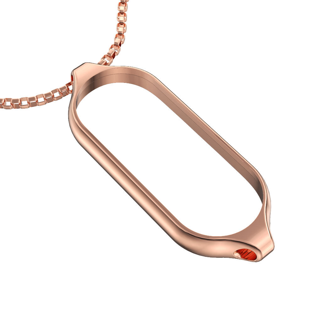 VUAERANG Suitable for Xiaomi Mi Band 3/4/5/6/7 Pendant Metal Double Hole Water Drop Pendant Stainless Steel Necklace Wristband Hanging Neck Decoration for Miband 7 Miband 3 4 5 6