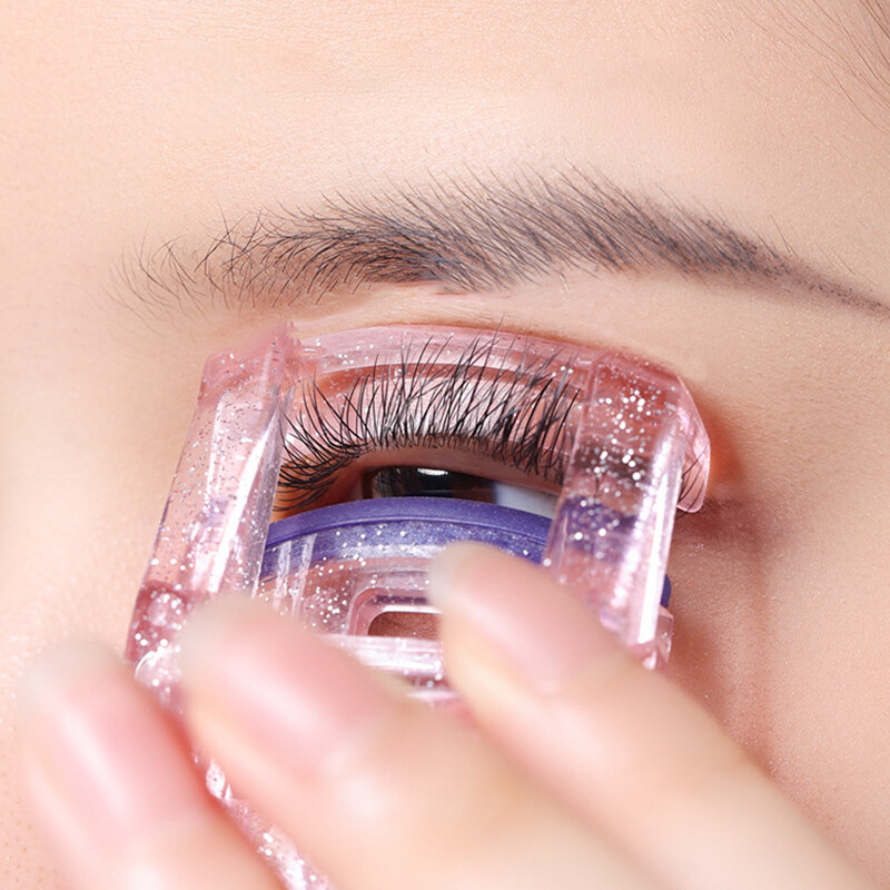 【YIDEA HONGKONG】Portable Glitter Pink Wide Angle Partial Eyelash Curler for Beginners