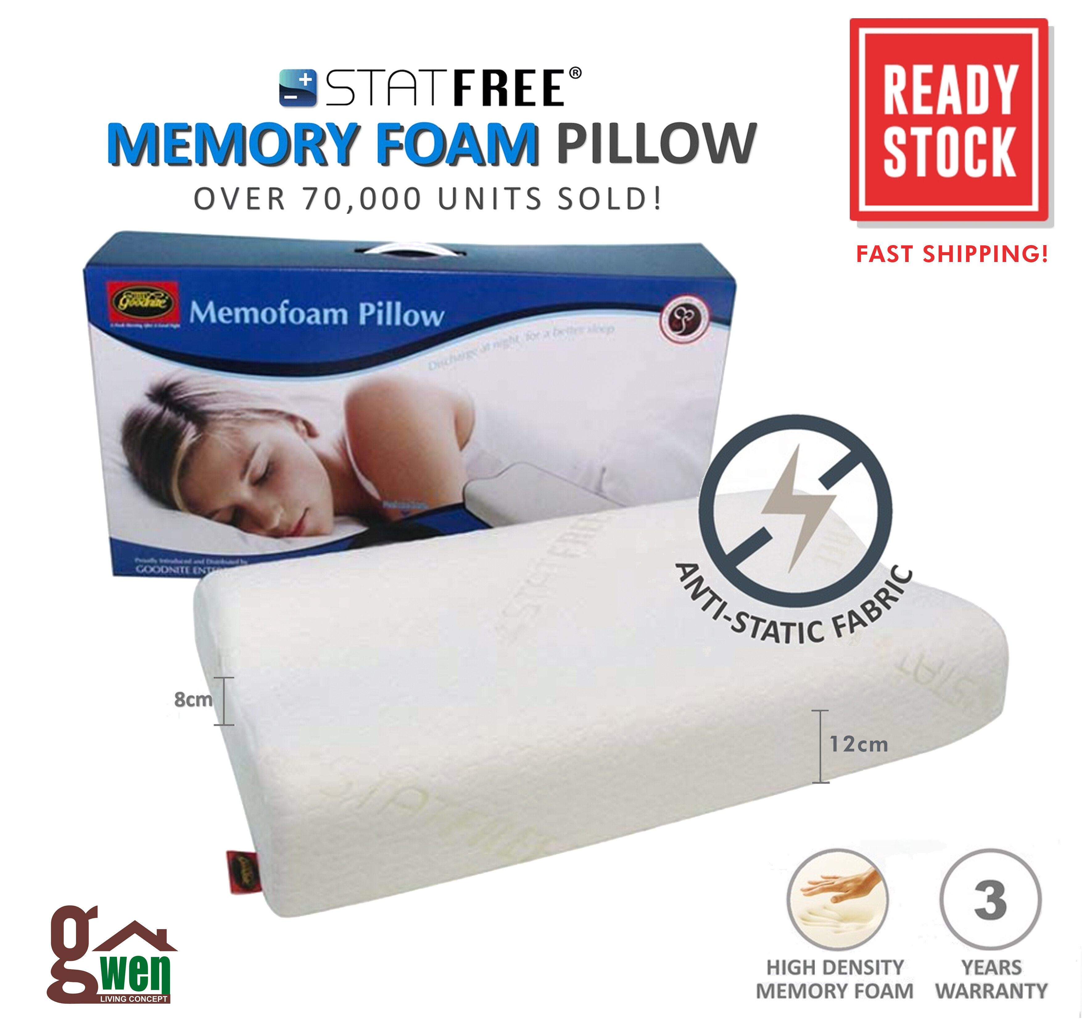 goodnite memory foam pillow