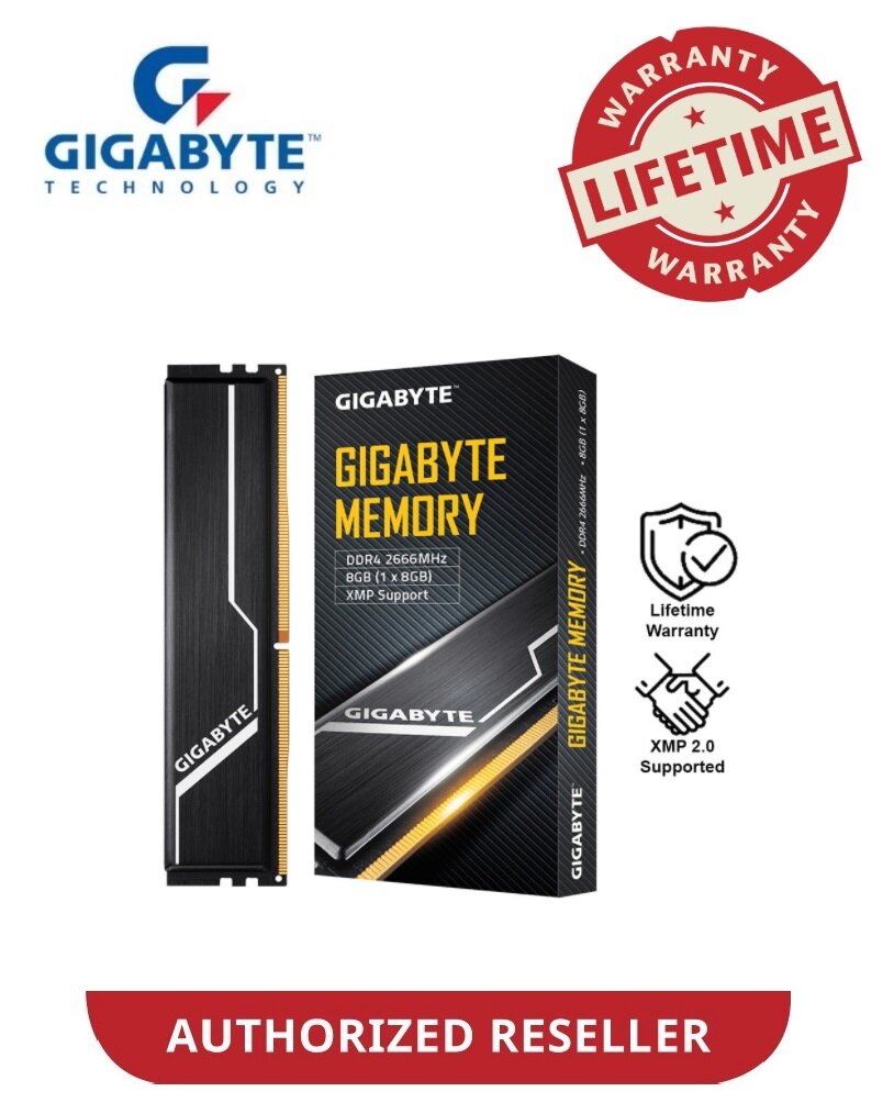 Gigabyte 8GB DDR4 2666MHz Desktop Ram (GP-GR26C16S8K1HU408