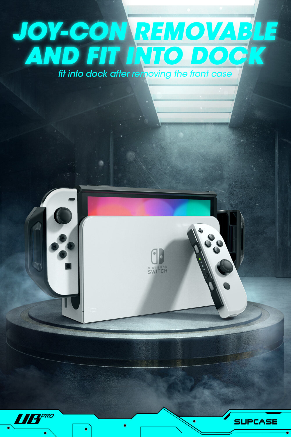 SUPCASE Cho Nintendo Switch Ốp OLED Ốp Bảo Vệ Chắc Chắn 2021 UB Forma Kèm Nắp Trước Chống Bụi & 5 Khe Đựng Thẻ Trò Chơi