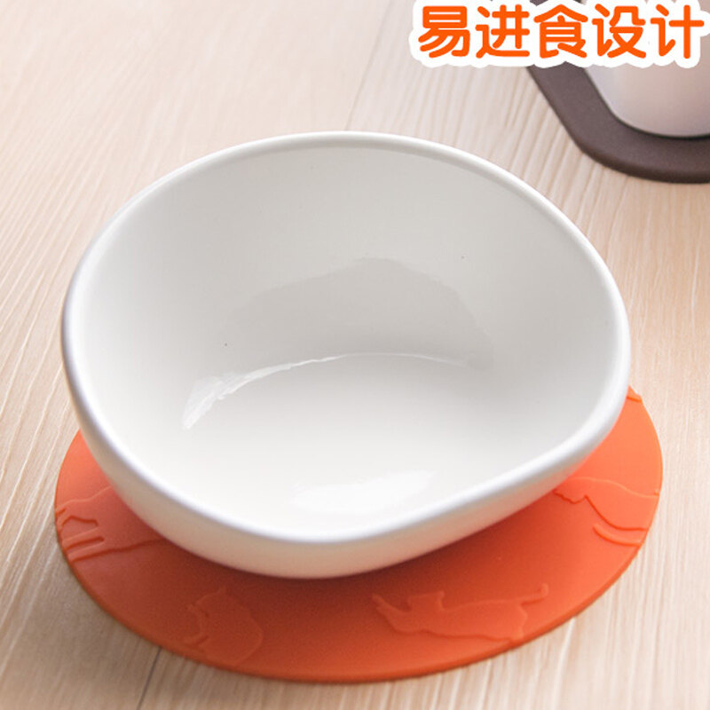 Bát Dành Cho Chó Thú Cưng Nhật Bản Chó Bát Gốm Teddy Bảng Bảo Vệ Cột Sống Cổ Tử Cung Chó Bát Cao Miệng Chếch